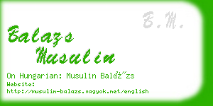 balazs musulin business card